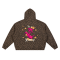 Kickflip Unisex Leopard Print Waffle Full Zip Hoodie