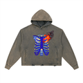 What Do You Burn For? Vintage Washed Frayed-Hem Hoodie